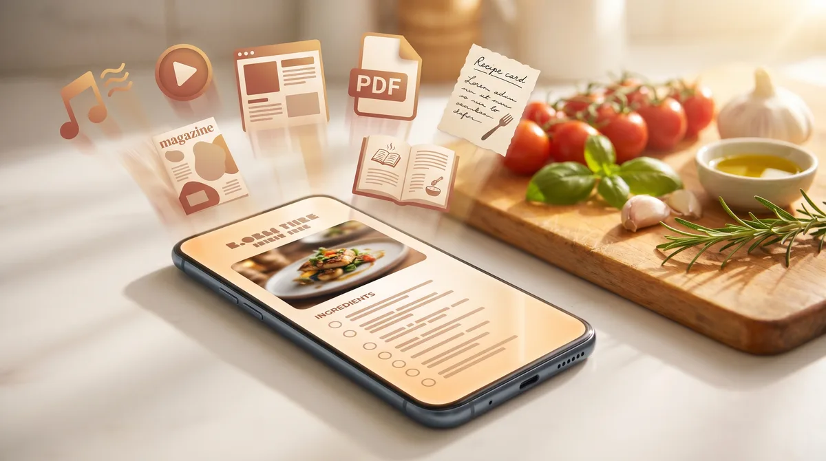 Forktastic: La app de recetas con IA que importa desde cualquier lugar