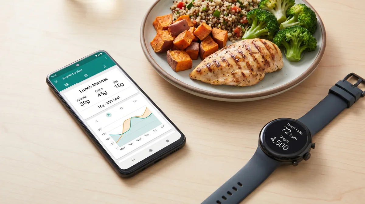 Maaltijden loggen naar Health Connect op Android (Recept → Macro's)
